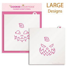 Load image into Gallery viewer, Large Pumpkin PYO Stencils, Set of 2