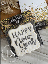 Load image into Gallery viewer, Happy New Year (Gold Foil) - 6" x 5" Folded Backers