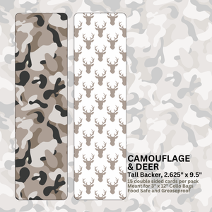 Camouflage & Deer  - 9.5" x 2.625" TALL BACKERS
