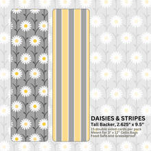 Load image into Gallery viewer, Daisies &amp; Stripes  - 9.5&quot; x 2.625&quot; TALL BACKERS