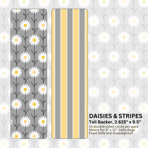 Daisies & Stripes  - 9.5" x 2.625" TALL BACKERS