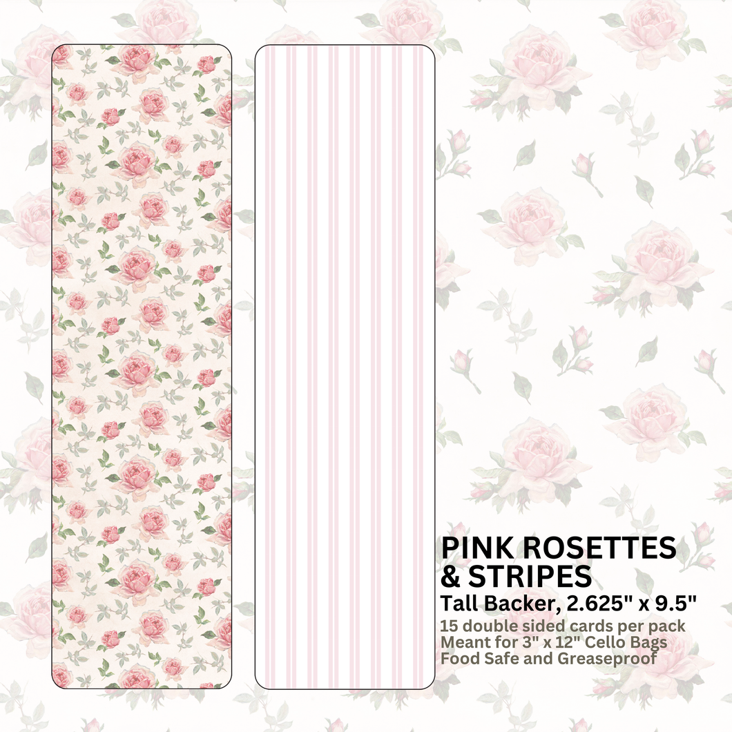 Pink Rosettes & Stripes- 9.5