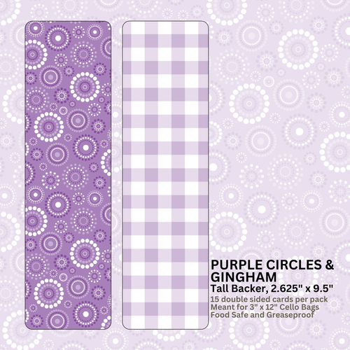 Purple Circles & Gingham- 9.5