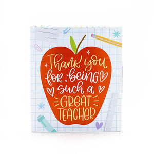 Greeting Card – “Thank You for being such a Great Teacher” – 4.25″ x 5″ Box