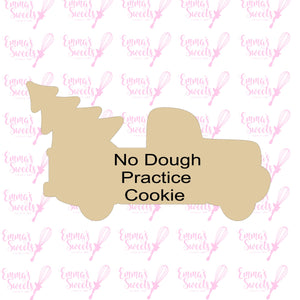 "NO DOUGH" Practice Cookie - Pick Up Truck with Christmas Tree