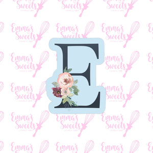 Alphabet With Florals- Uppercase Letters 4"