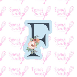 Alphabet With Florals- Uppercase Letters 3 1/2"