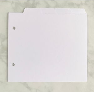 White tab dividers for Sweet Stencil Binder