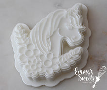 Load image into Gallery viewer, Unicorn with Florals and Stamp Set
