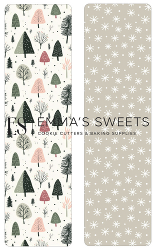 Trees and Snowflakes - Tall Greaseproof Backers