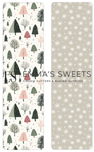 Trees and Snowflakes - Tall Greaseproof Backers