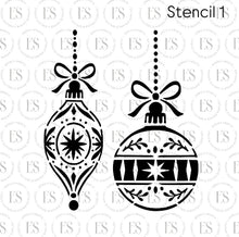Load image into Gallery viewer, Christmas Ornaments 2 pc Stencils
