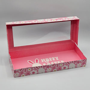 COOKIE BOX- HOPPY EASTER FLOWERS BOX - 12" x 5" x 1.5"