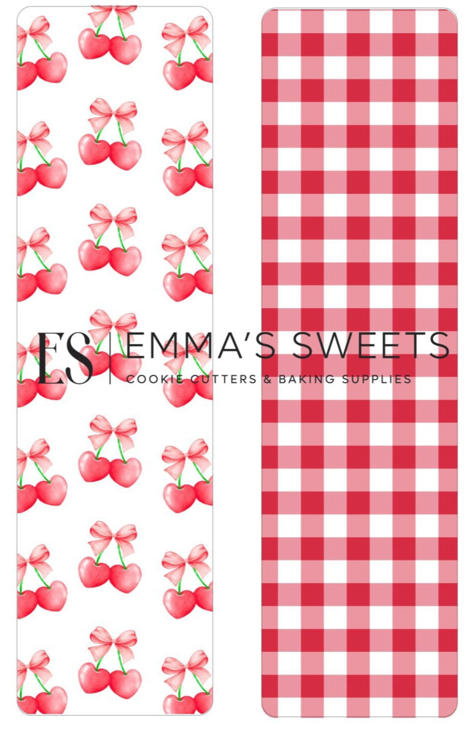 Cherries/Bows- Tall Greaseproof Backers