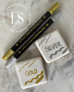 Metallic Dual Tipped Food Pens