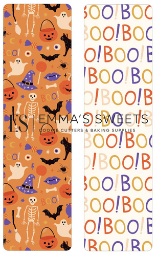 Halloween and Boo - Tall Greaseproof Backers