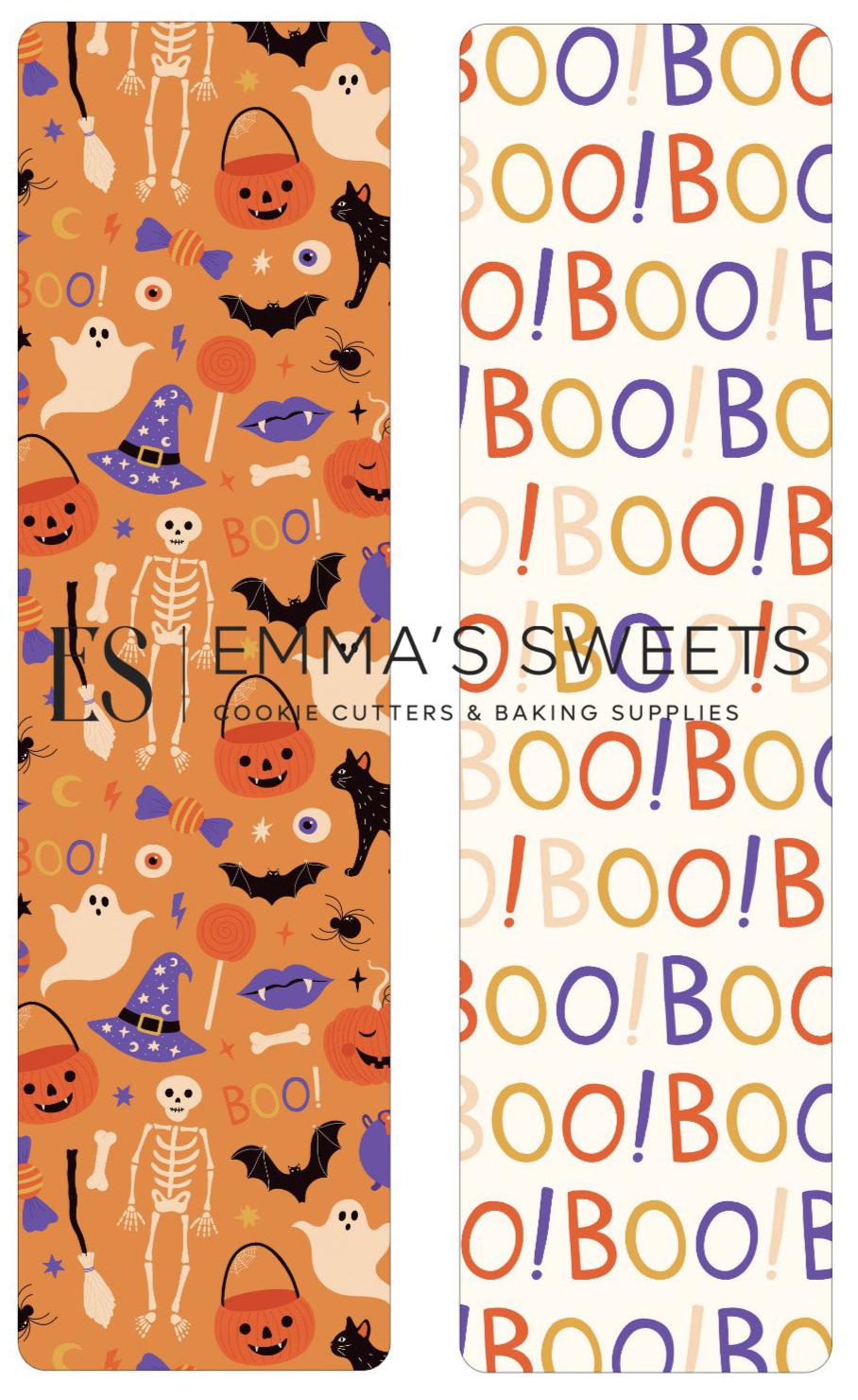 Halloween and Boo - Tall Greaseproof Backers