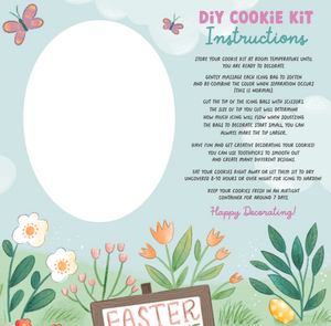 EASTER DIY COOKIE KIT BOX - 9" x 9" x 2.5" (last round of boxes for the season)