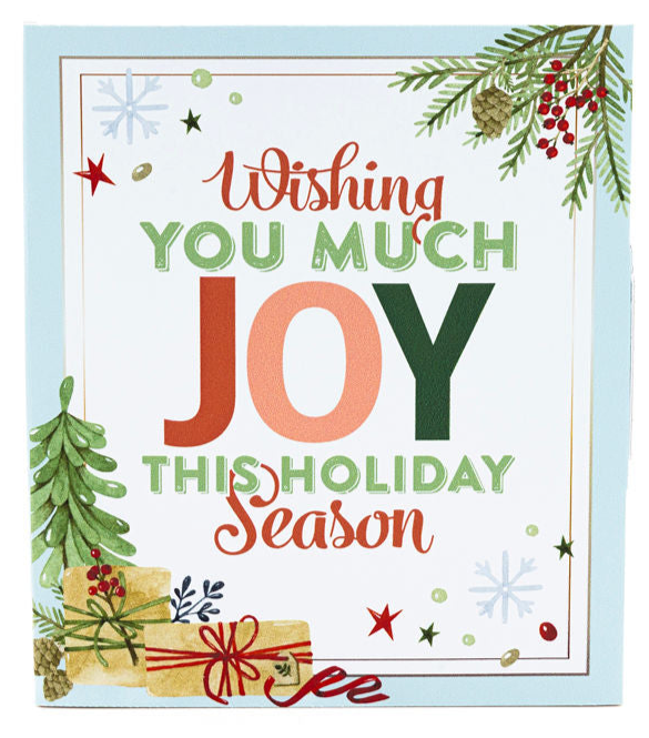 Greeting Card – “Wishing You Much JOY” – 4.25″ x 5″ Box