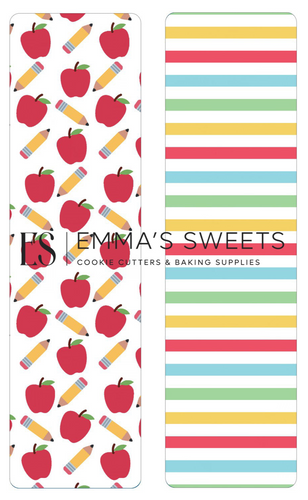 Apples and Stripes - Tall Greaseproof Backers