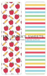 Apples and Stripes - Tall Greaseproof Backers