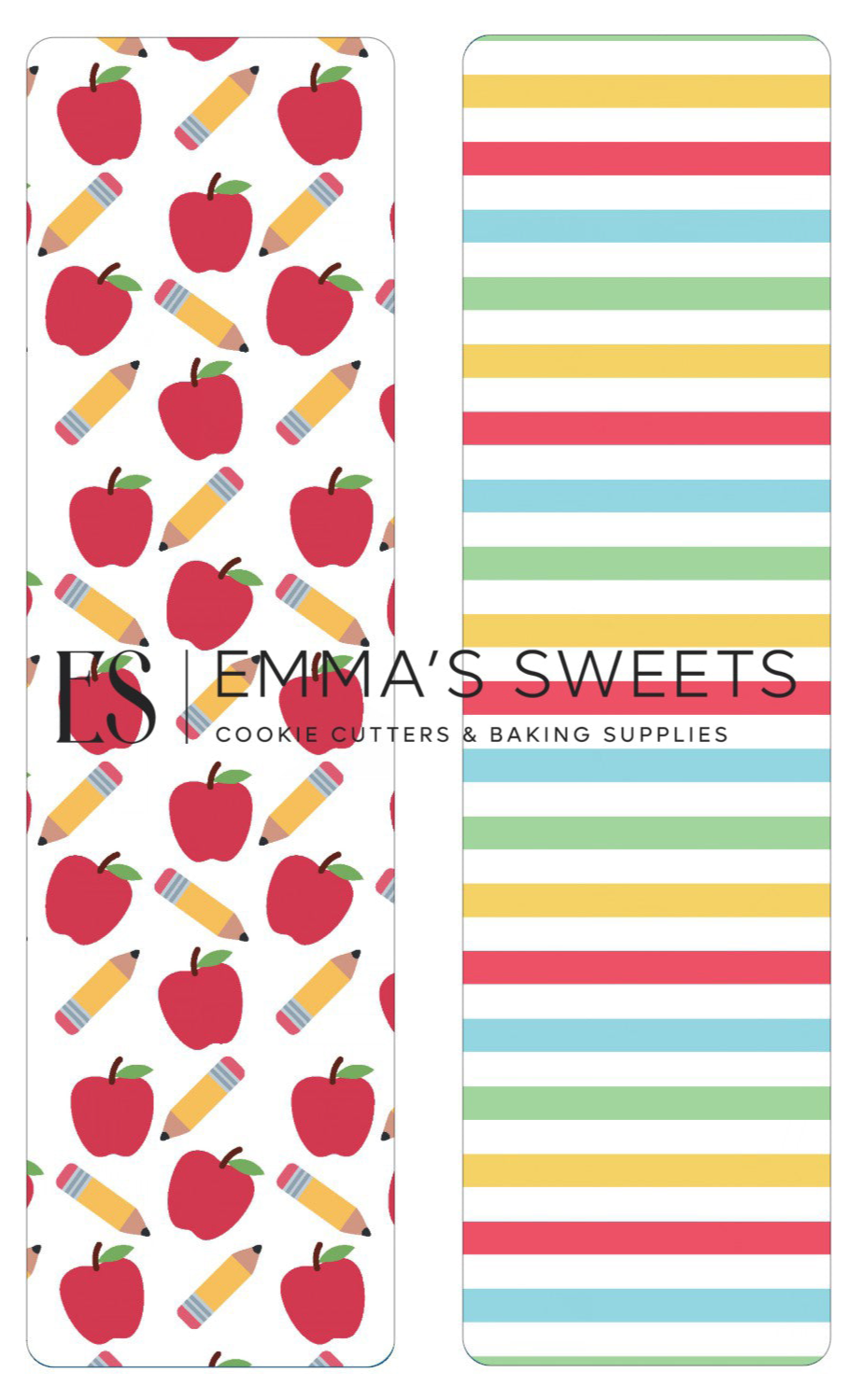 Apples and Stripes - Tall Greaseproof Backers