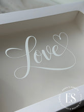 Load image into Gallery viewer, Love with Heart-  WHITE GLOSS -Box Decals