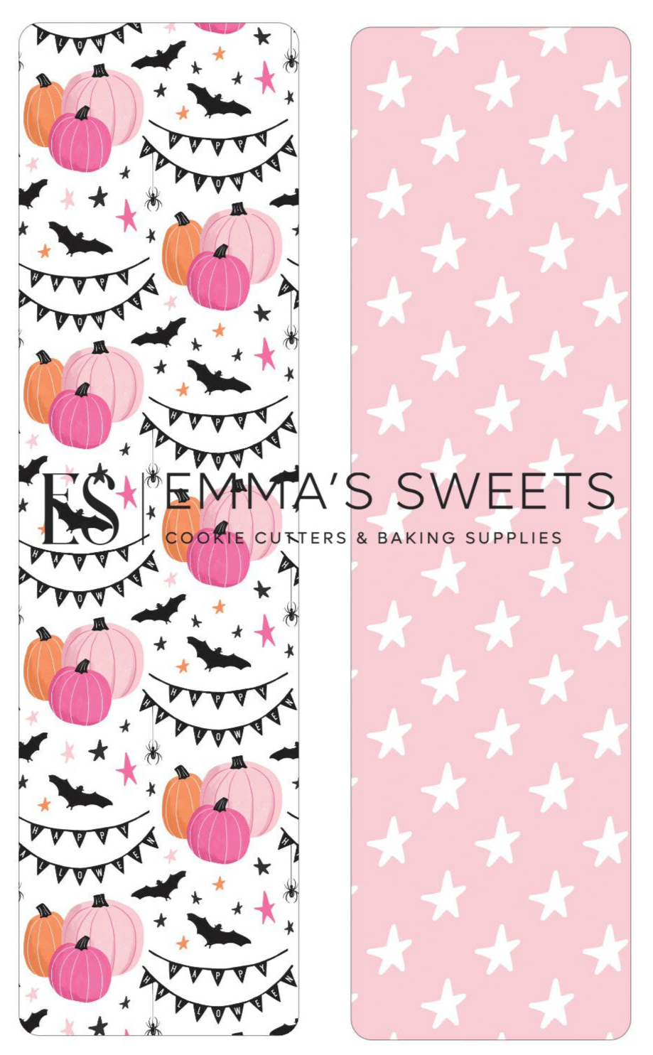 Pink Pumpkins and Stars - Tall Greaseproof Backers