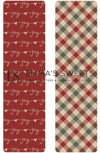 Joy and Plaid - Tall Greaseproof Backers