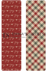 Joy and Plaid - Tall Greaseproof Backers