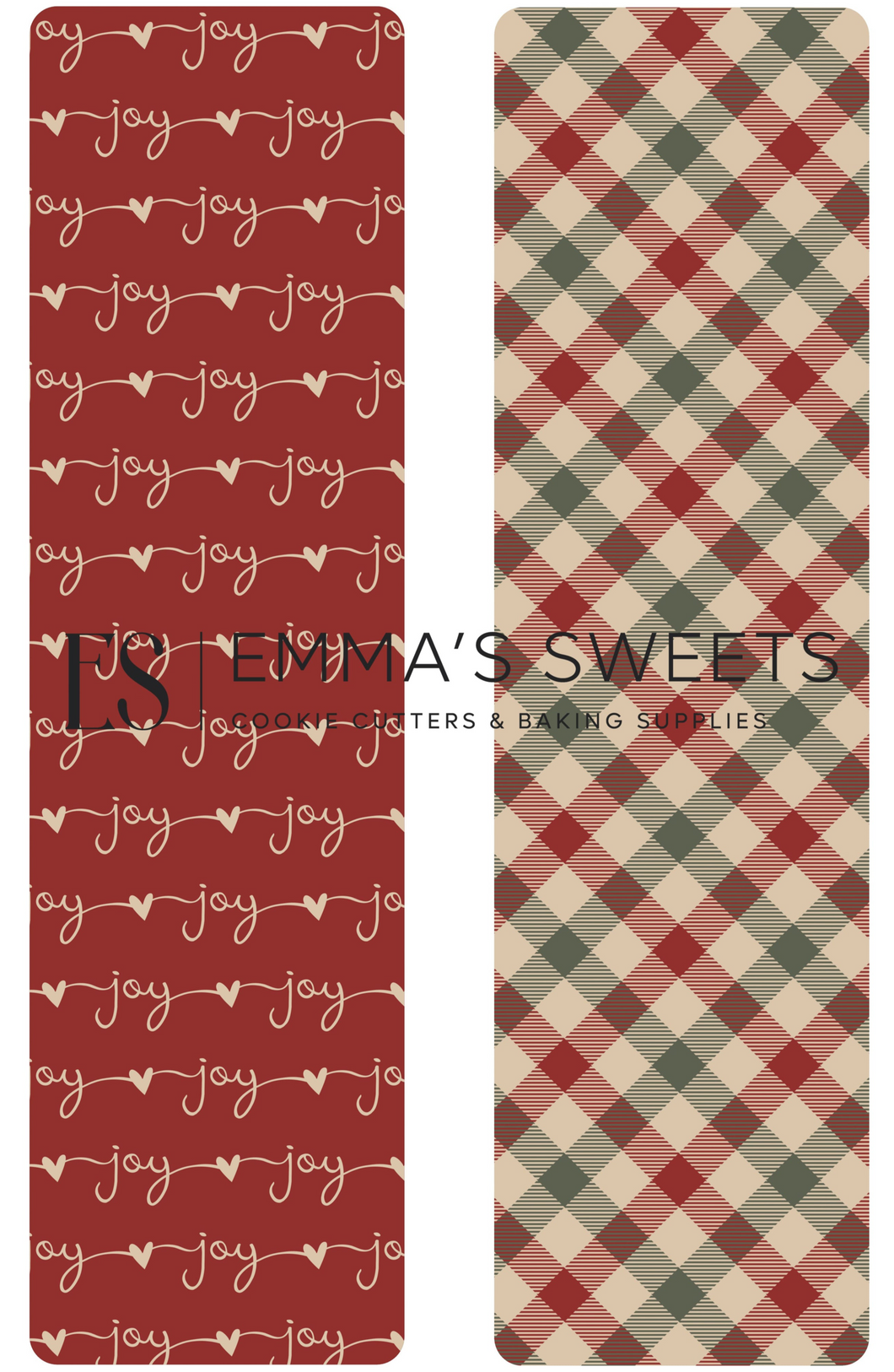 Joy and Plaid - Tall Greaseproof Backers