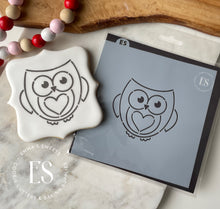 Load image into Gallery viewer, PYO Owl With Heart Stencil