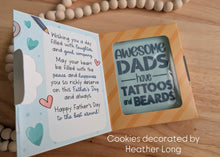 Load image into Gallery viewer, Awesome Dads Have Beards and Tattoos Script Stencil