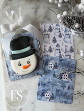 Load image into Gallery viewer, WINTER SNOWMAN -3.625" x 4.5" Small Square Backers (JUST IN!)