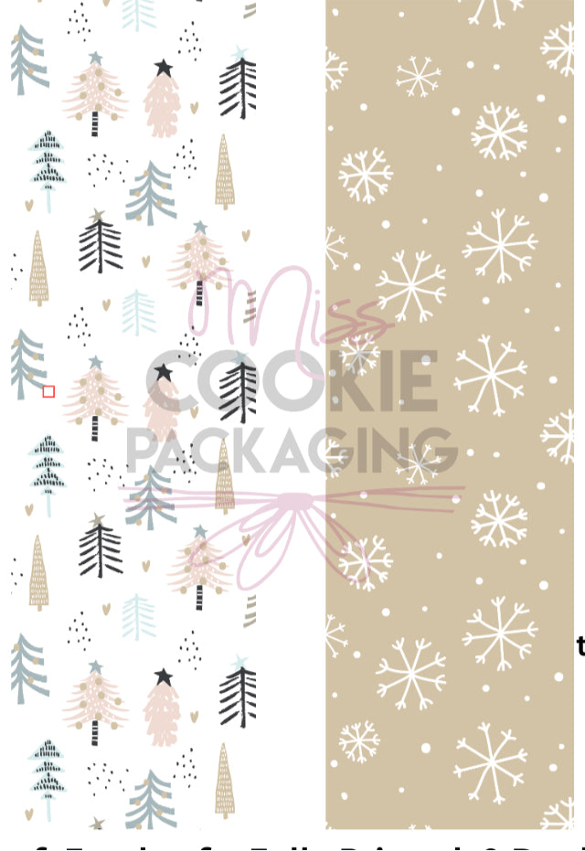 Greaseproof Backer – Holiday Snowflakes – 9.5” x 2.625” (coming soon)