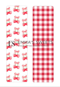 Cherries/Bows- Tall Greaseproof Backers (JUST IN!!)