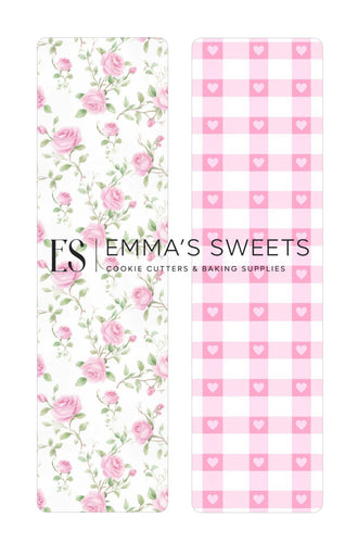 Pink Roses- Tall Greaseproof Backers (JUST IN!!!)