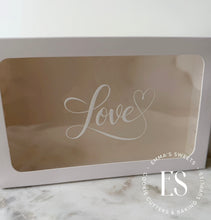 Load image into Gallery viewer, Love with Heart-  WHITE GLOSS -Box Decals