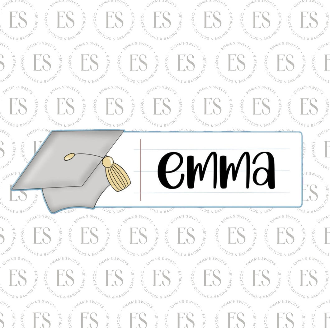 Long Classroom Grad Hat Plaque