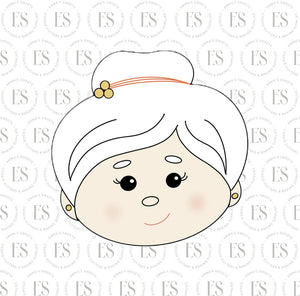 Mrs Claus Face 2 **new sizes added**