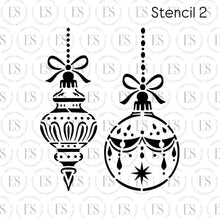 Load image into Gallery viewer, Christmas Ornaments 2 pc Stencils
