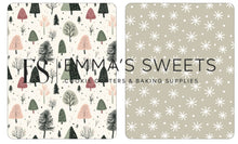 Load image into Gallery viewer, TREES AND SNOWFLAKES -3.625" x 4.5" Small Square Backers (JUST IN !)