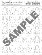 Load image into Gallery viewer, Gingerbread 1.5" High - Royal Icing Transfer Sheet