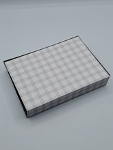 Load image into Gallery viewer, COOKIE BOX- GREY PINSTRIPE GINGHAM BOX - 7&quot; x 5&quot; x 1.25&quot;