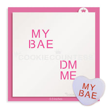 Load image into Gallery viewer, Modern Conversation Hearts Large 2&quot; Sayings Stencil Set