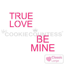 Load image into Gallery viewer, Conversation Hearts Classic Large 2&quot; Sayings Stencil Set