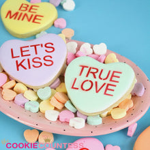 Load image into Gallery viewer, Conversation Hearts Classic Large 2&quot; Sayings Stencil Set