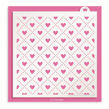 Load image into Gallery viewer, Heart Quilted Pattern Stencil