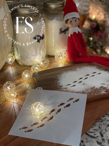 Elf Foot Prints Stencil