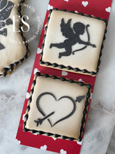 Load image into Gallery viewer, 2 PIECE -Mini Stencils (CUPID &amp; HEART W/ ARROW)